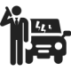 Insurance company work icon